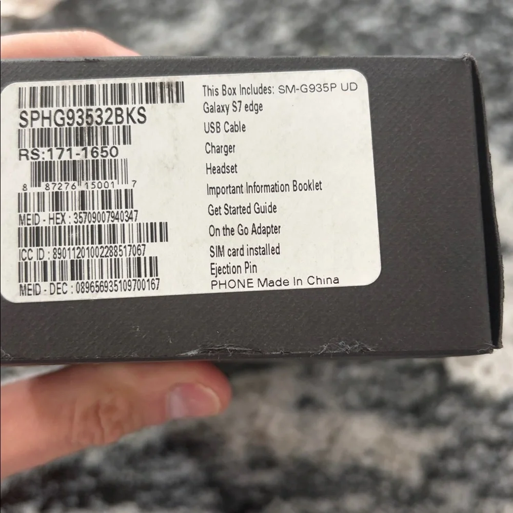 MINT Samsung Galaxy S7 Edge SM-G935P - 32GB Black (Sprint) - Original Box & Accs